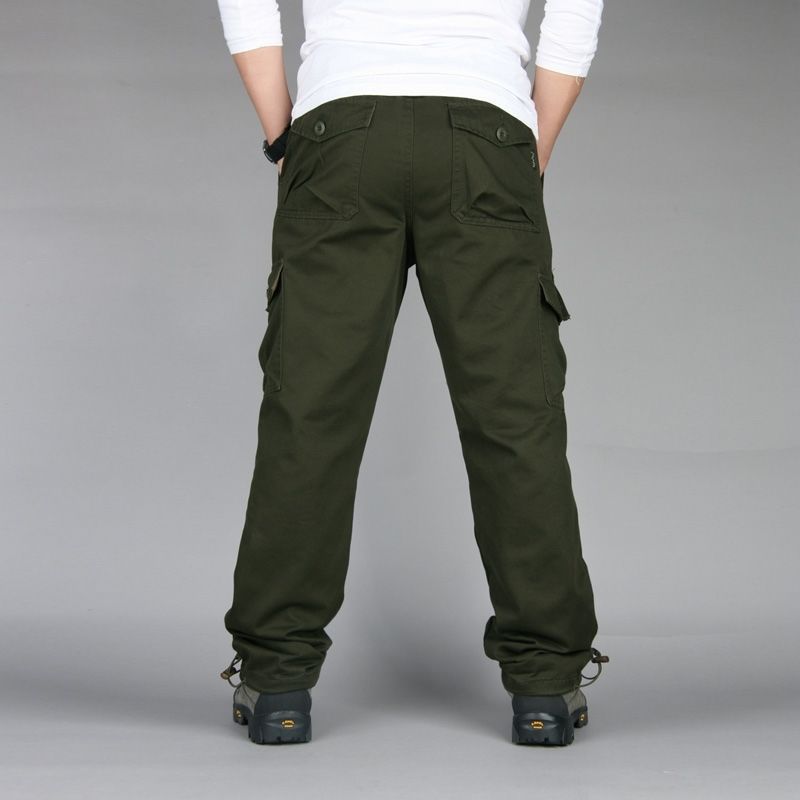 Hot Sale, Multifunctional Outdoor Casual Pants Multi-Pocket Overalls, Men's Loose Cotton Men's Multi-Bag Pants