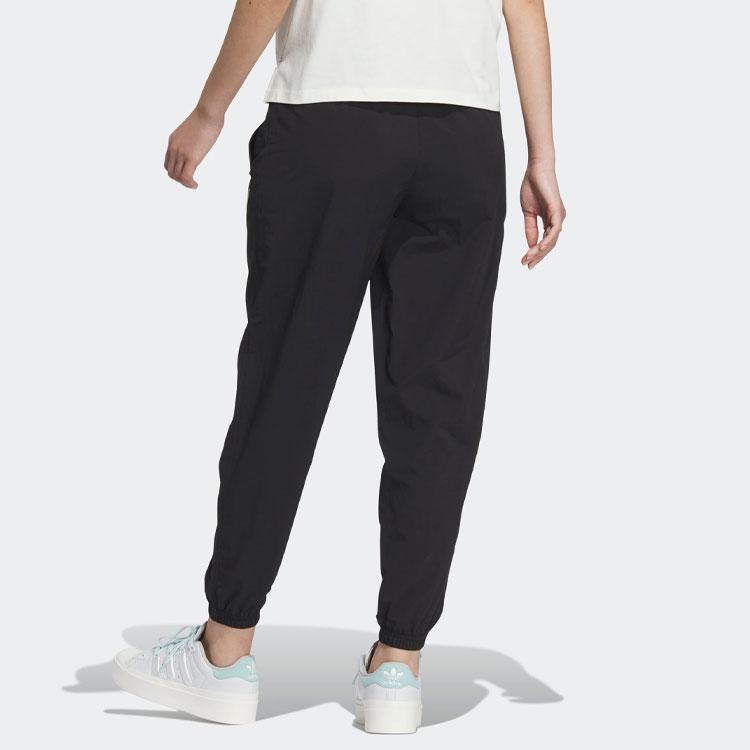 Adidas Originals Trefoil Woven Pants With Cuffed Hem Women Bottoms Black IK8630