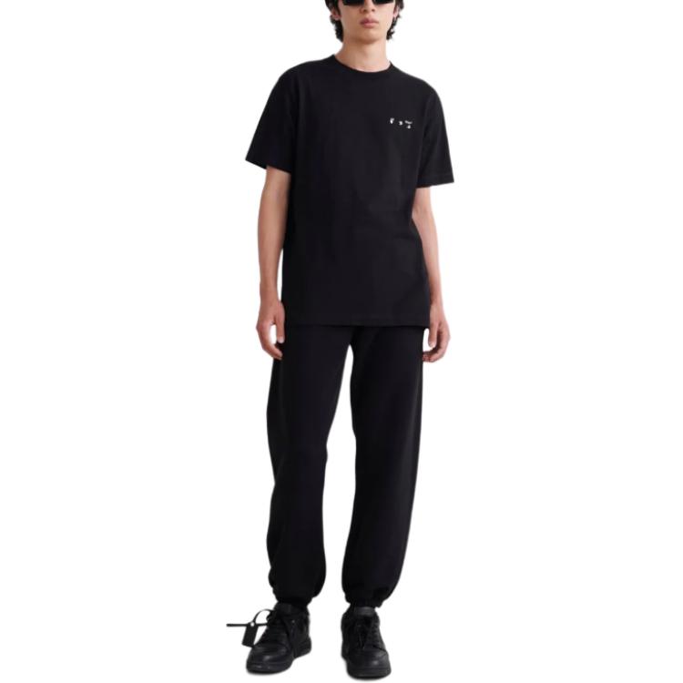 OFF WHITE Drowning Man Logo Caravaggio Saint Jerome Writing Print T Shirt OMAA027C99JER0051001