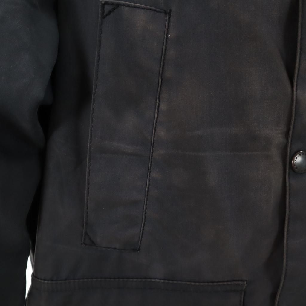Barbour 3 Warrants Made in England wax Jacket L 10-11 Charcoal gray Kid's Used