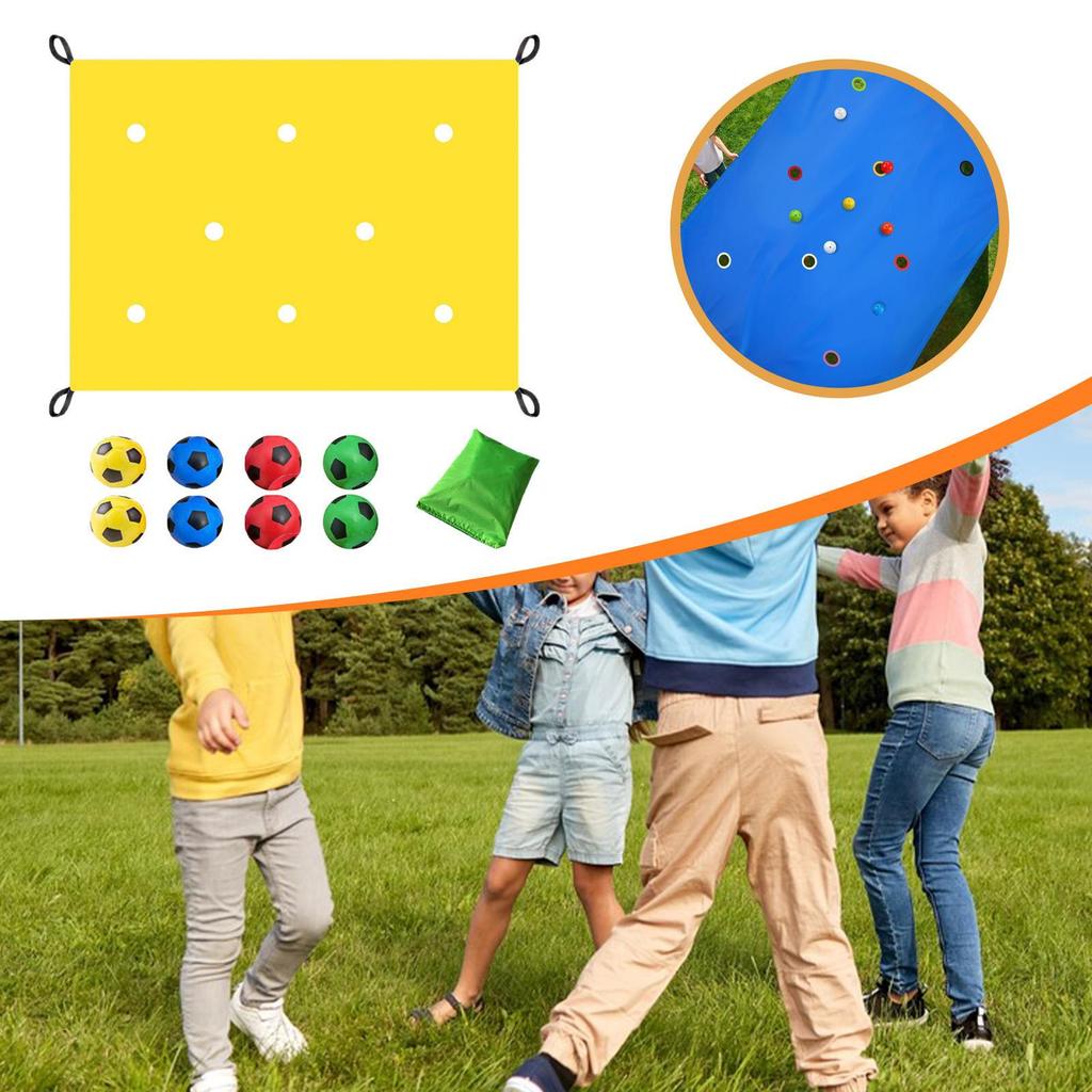 Hole Tarp Exercise Activities Coordination Interactive Outdoor with Ball Team Building Game for Park
