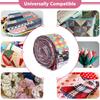 Jelly Roll Stoffstreifen zum Quilten, 40 Stück Rolle Baumwollstoff zum Nähen mit verschiedenen Mustern DIY Basteln Patchwork