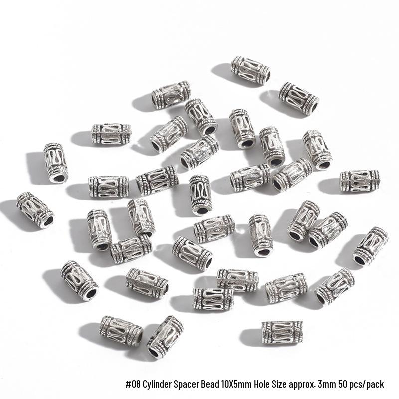 DIY Alloy Cylinder Spacer Beads & Caps for Bracelets & Necklaces