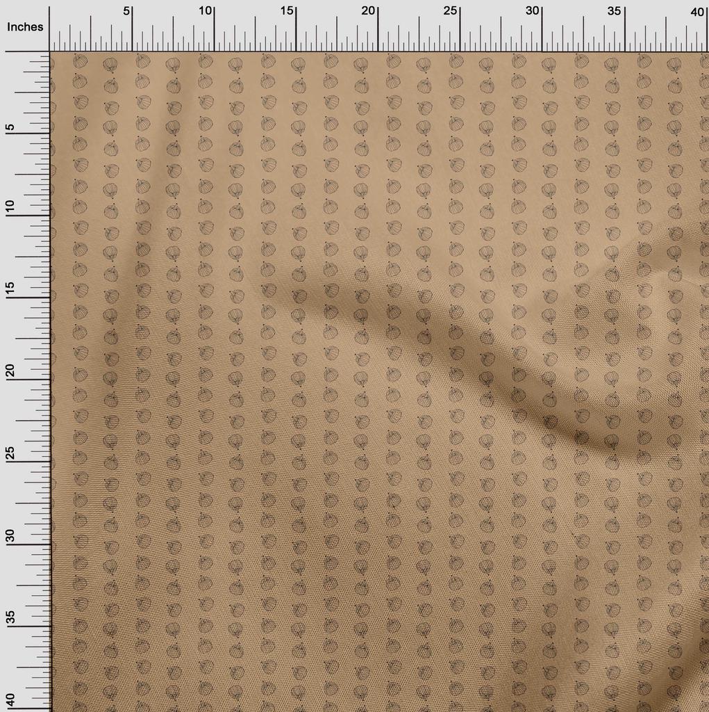 oneOone Cotton Flex Light Brown Fabric Fruit Watermelon Sewing Craft Projects Fabric Prints By Yard 40 Inch