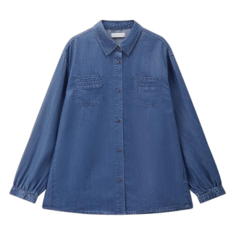 Giordano Women s Lyocell Loose Fit Denim Shirt XL