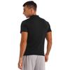 Mens Mock Neck Short Sleeve T Shirt Casual Solid Color Slim Fit Basic Top Comfortable Undershirt Tee