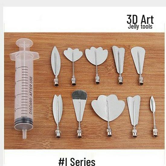 3D Stainless Steel Jelly Flower Piping & Carving Tool for Baking