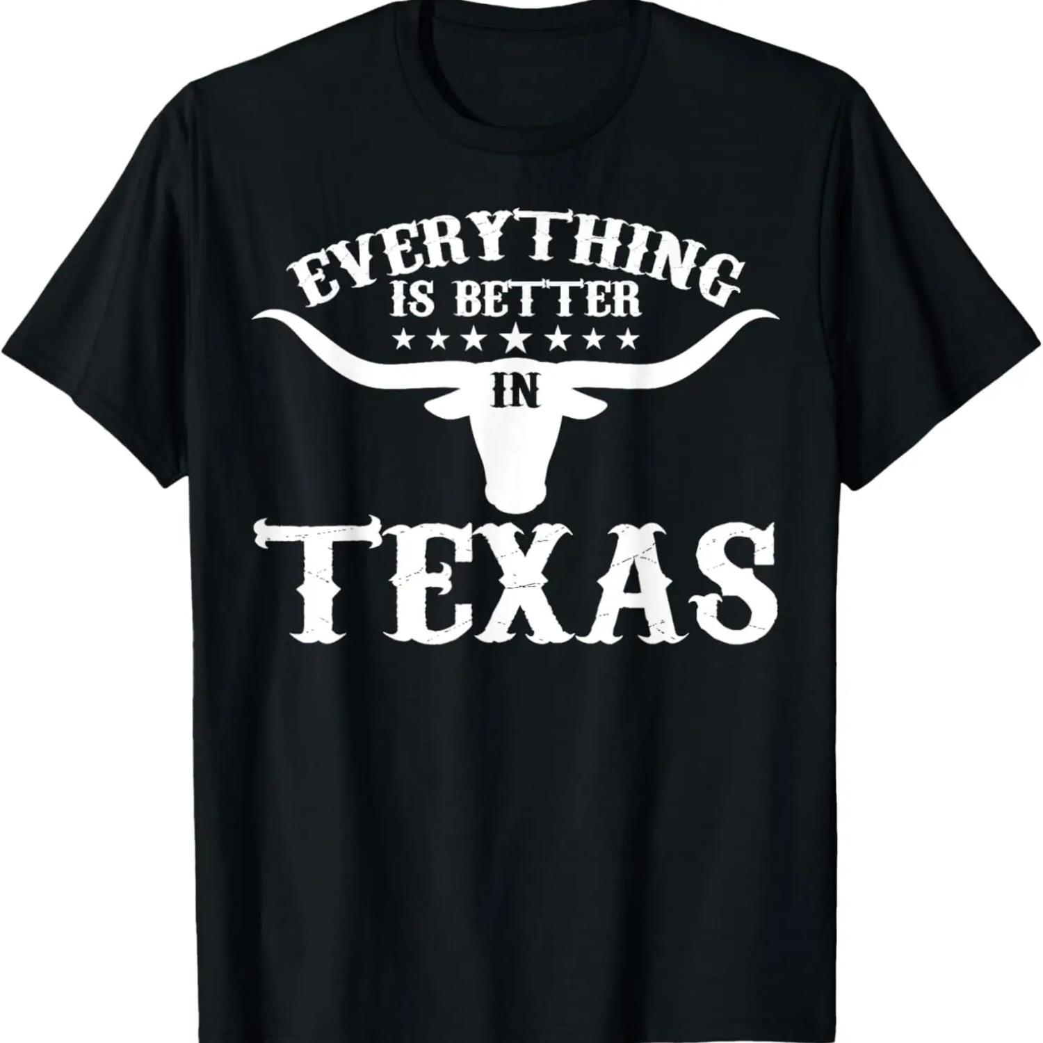 Funny Texan Everything s Better In Texas T-Shirt S чёрный