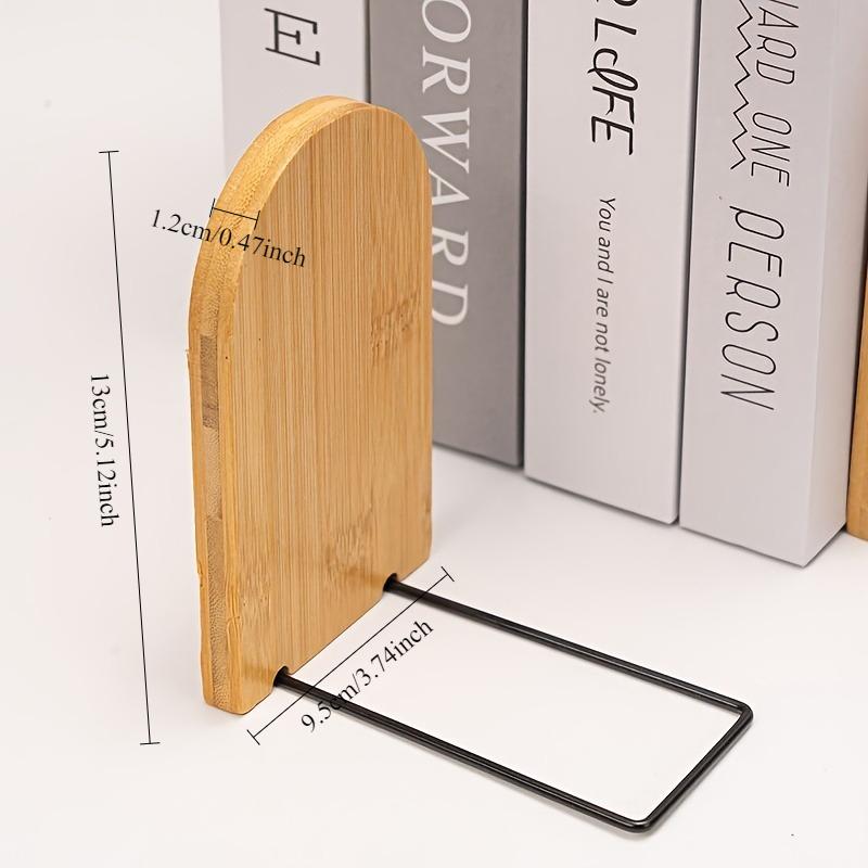 1/2pcs Bamboo Bookstand Office Desk Storage Bookshelf Student Desk Practical Bookboard Storage Rack Clip Book Stand Wholesale