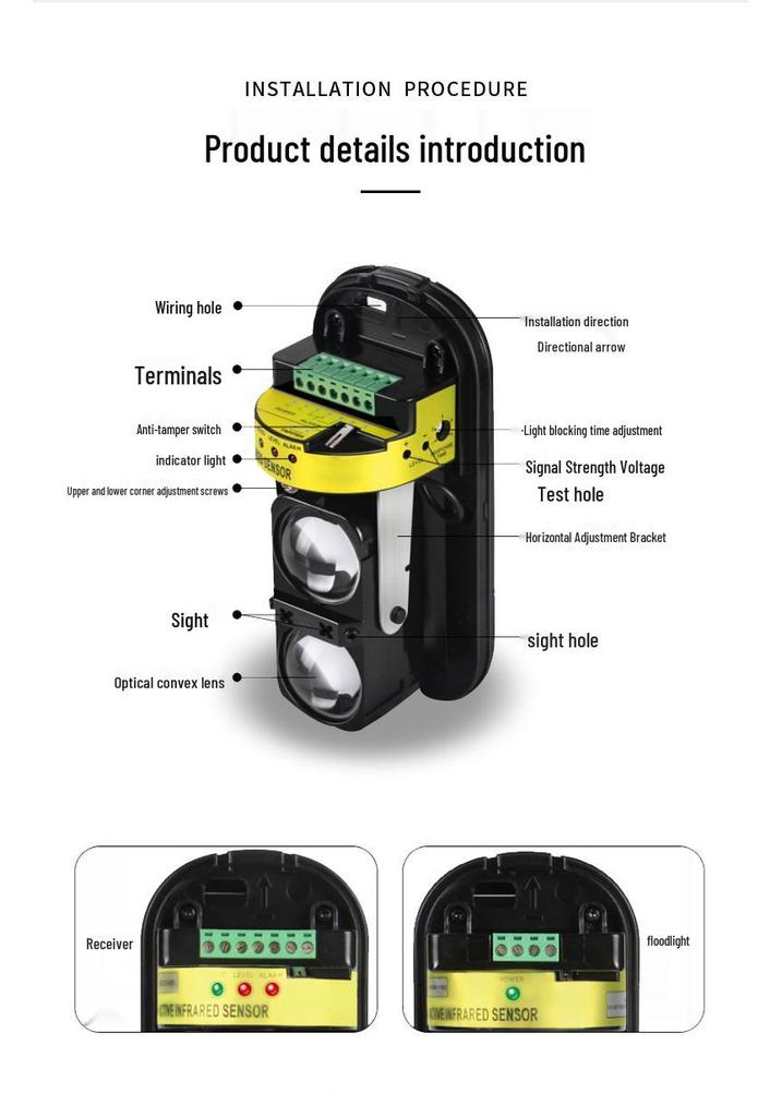 Outdoor Infrared Beam Anti-theft Alarm System