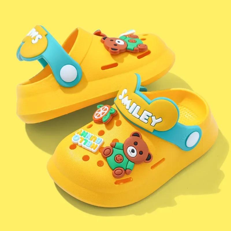 

Summer Baby Girl Sandals Cute Cartoon Slippers Newborn Infant Indoor Bath Anti-slip Shoes Baby Boy Beach Sandals 22