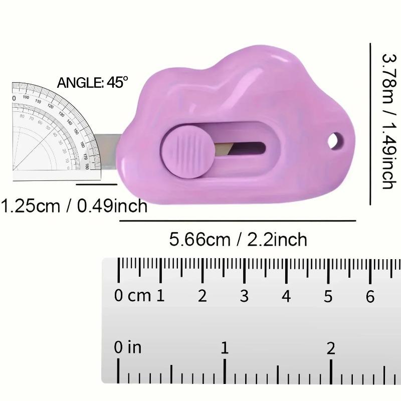1pcs Mini Cloud Box Cutter Is Extendable and Cute and A Portable Envelope Knife That Slides Open with A Keychain Hole