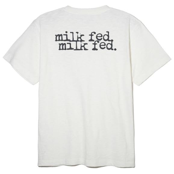 

Повседневная футболка с логотипом SLAB БЕЛАЯ [Milkfed] S/S женская белый