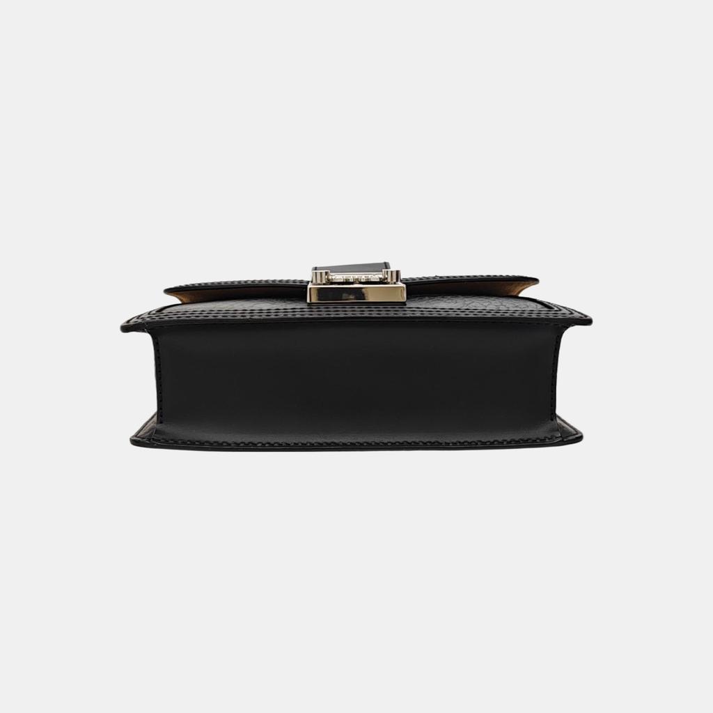 [Pre-Owned] Silver Hardware Monogram Print Chain Shoulder Bag Coated Canvas Leather Crossbody Mini - Very Good #3MITCR