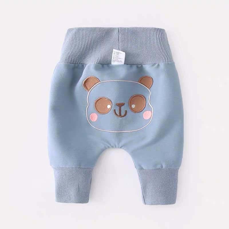 Baby-Baumwollhose mit hoher Taille und Bauchschutz – Atmungsaktive PP-Hose für Kleinkinder für Frühling, Herbst und Winter