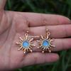 Gothic Sunflower Earrings Inlaid with Acrylic Funny Designer Elegant Geometric Y2K Earrings