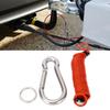 Breakaway Trailer Brake Cable 304 Stainless Steel Spring Towing Coiled Wire with 8x80mm Safety Hook for RV Emergency Red