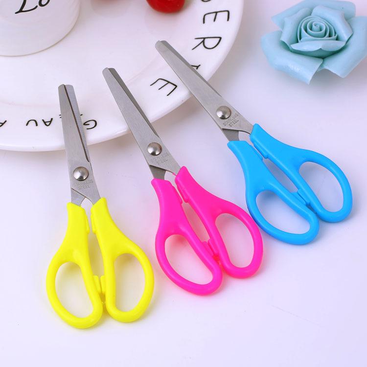 Multi-Functional Stainless Steel Round-Tip Craft Scissors for Kids