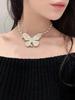 New Hot Brand Vintage Women's Necklace Luxury Jewelry For Women Gift Fashion Butterfly Type Designer Pendant Pearl Chain Choker