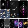 Hülle Mond Cartoon Himmel Astronaut Sterne für Samsung Galaxy S22 S21 S20 Fe Ultra S9 Plus + A13 A22 M21 M31 M55 M15 Handyhülle