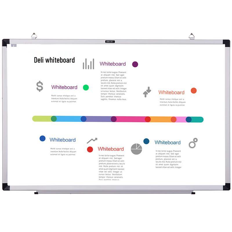 Deli 7854 Non-Magnetic Wall-Mounted Whiteboard 900x600mm