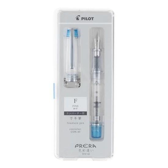 PILOT Fountain Pen Prela PRERA Colorful Encounter F Fine Point Transparent Light Blue PFPR1TLBF