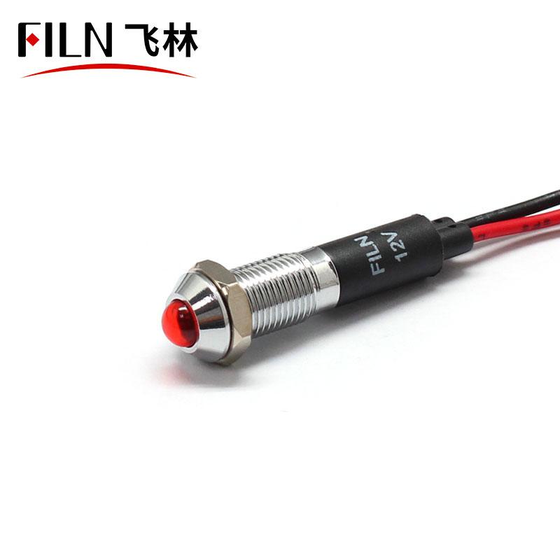 12V LED Signal Lamp Auto and Motorcycle Accessories 8mm METAL INDICATOR LIGHT