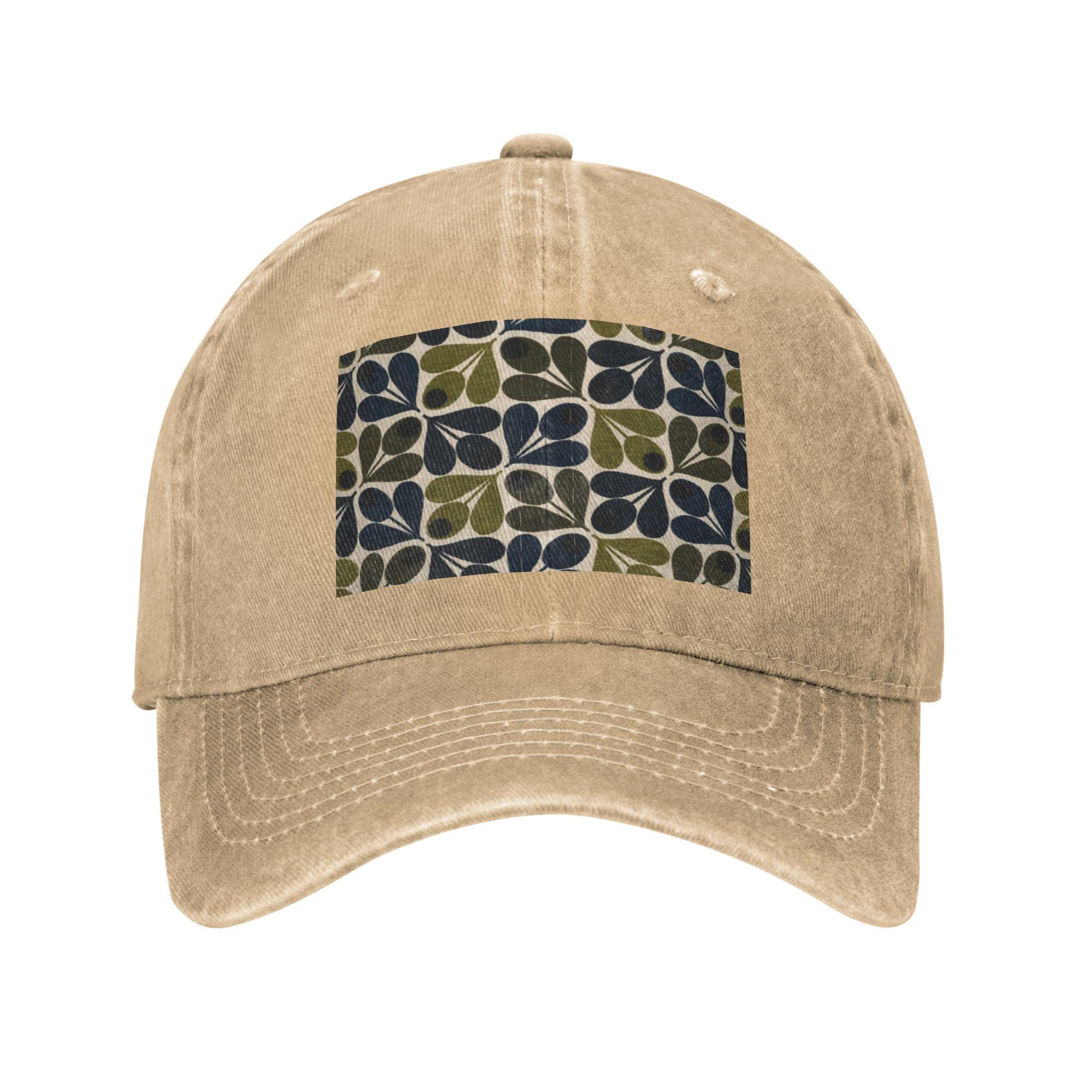 

Abstract acorn - orla kiely design Denim Cap Casual Baseball Caps Adjustable Hat Summer Unisex Baseball Hats One Size