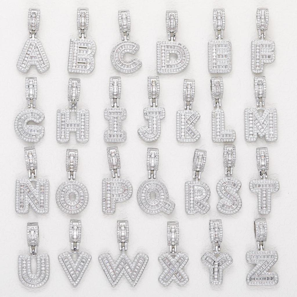 European Rock Candy Necklace: 26-Letter Pendant, Hip Hop Fashion Jewelry Accessories