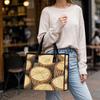 Wood Grain Pattern Large Tote Bag Casual Portable Daily Handbag For Women Shopping Outdoor Use