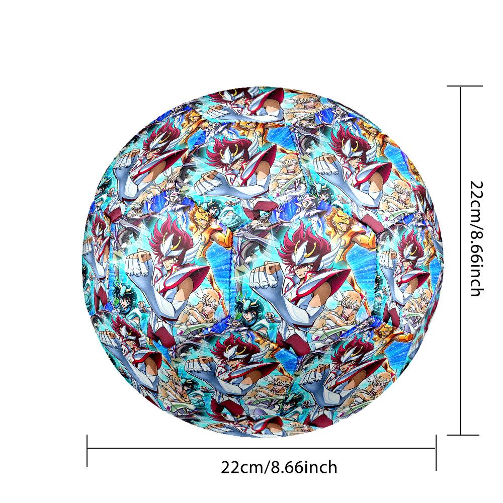 Saint Seiya Indoor Soccer Ball Size 5 Colorful All Ages Machine Stitched PVC Competition Ready Durable High-Bounce
