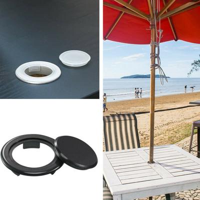 2 Zestawy Osłona Otworu na Parasol Stół Ogrodowy Patio Pierścień i Nakładka na Otwór Parasola Patio Plażowego