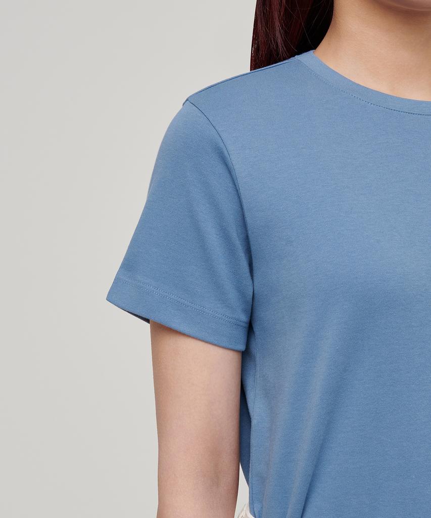MUSINSA STANDARD WOMAN Women'S Basic Crew Neck T-Shirt [Blue Grey]