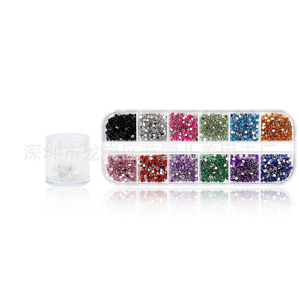 Nail Art Tool Kit Set with Drawing Brushes, Dotting Pen, Glitter Sequins, Professional Manicure DIY Nail Decoration Set