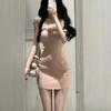 2023 Japanese Sweet Knitted Dress Suits Women Casual Hooded Sweater Cardigan + Y2k Slim Sexy Strap Dress Elegant 2 Piece Set New