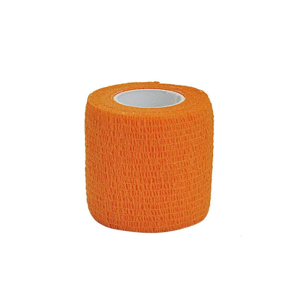 

1/15pcs Orange Gauze Motion Bandage Self-adhesive Breathable Elastic Bandages for Sports Fixing Finger Wrist Leg 2.5cmX4.8m
