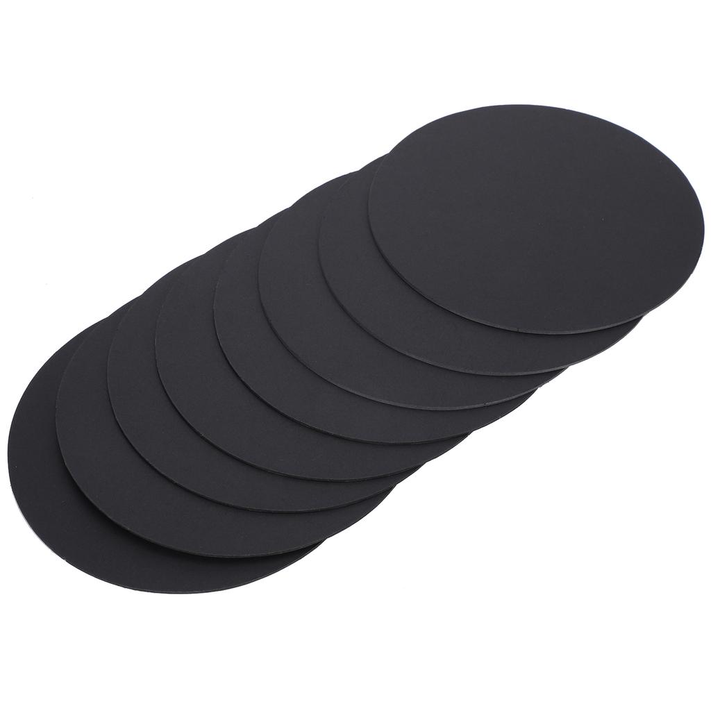 8Pcs Thicken Cardboard Hand Painted Round Black Craft Paperboard Education Office Supplies