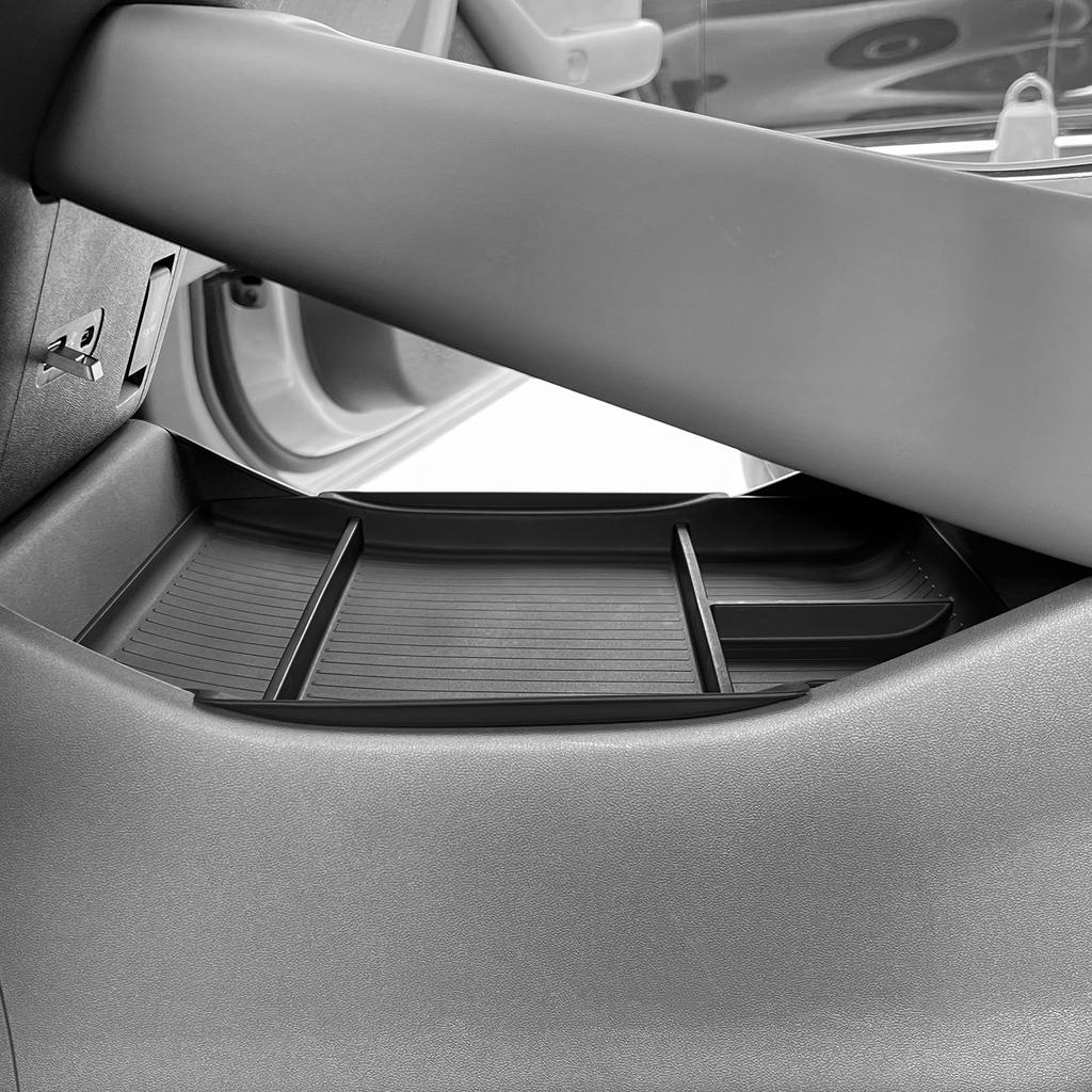 Für Xpeng P7 + Center Console Lower Storage Box Auto Tray TPE Organizers Zubehör Aufräumen Schwarz