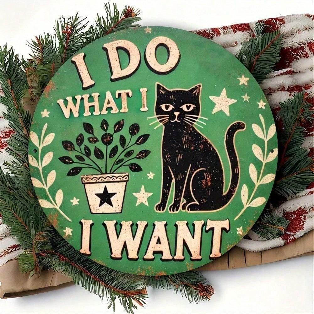 

KINGSIGN Retro Metal Tin Sign I Do What I Want Quote Poster for Home Bar Garage Wall Decor різнокольоровий
