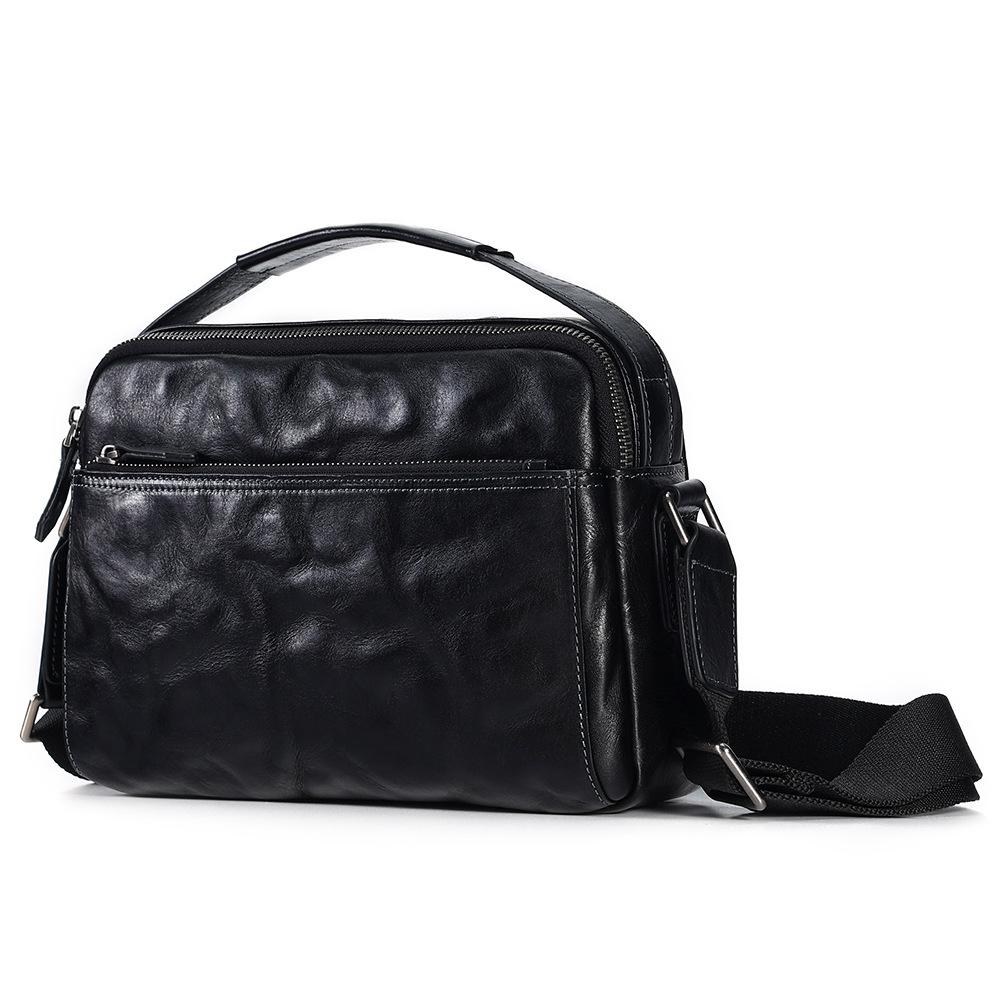 Single-shoulder Bag High-end Casual Cowhide for Men Genuine Leather Hand-held Crossbody Bag for Commuting Men
