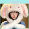 Cute Rabbit Eared Plush Hat With Moving Ears For Winter Warmth And Fall Fashion