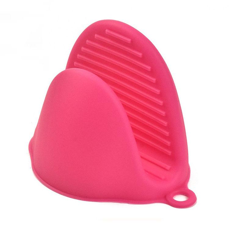 

1 шт. Кухонні силіконові рукавички Термостійкі затискачі Протиковзкі рукавиці для духовки Затискач для тримача кишечника 11*8.5CM рожевий червоний колір