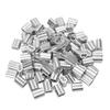 100 Pcs Cable Crimp Sleeve Silver Aluminum Crimping Loop Sleeve for 3 16 Inch Wire Rope