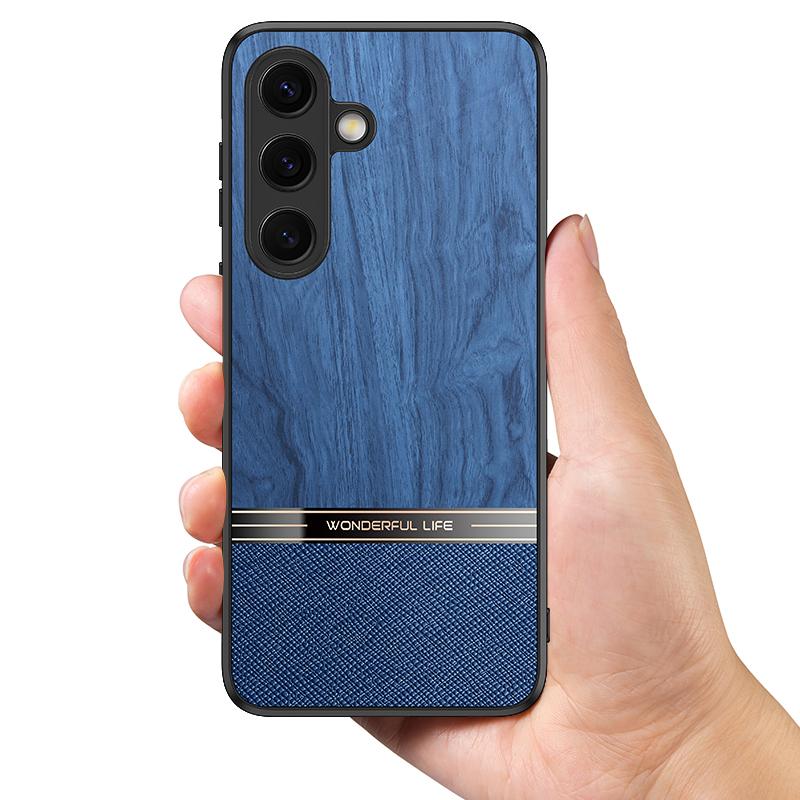 Stoßfestes Business-Ledergehäuse für Samsung Galaxy S25 Ultra S24 S23 Plus S22 S21 A16 A55 A25 A15 A35 Objektivschutz Weiche matte Rückseite