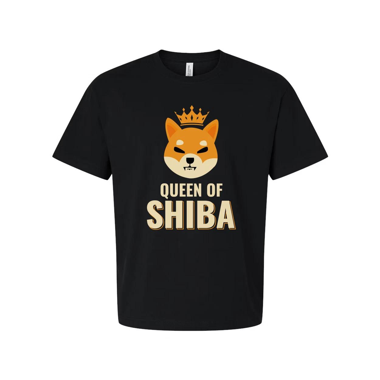 

Queen Of Shiba Inu Graphic Tee Unisex T Shirt With Crown Cute Dog Lover Apparel S