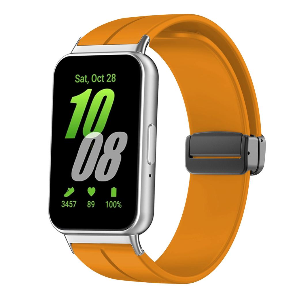 Magnetický pásek pro Samsung Galaxy Fit 3 Pásek Kovový konektor Náramek pro chytré hodinky Correa Galaxy Fit3 Silikonový pásek Příslušenství