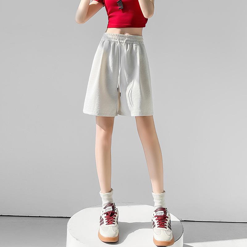 Women's 2025 Ice Silk High-Waisted Quick-Dry Wide-Leg Shorts