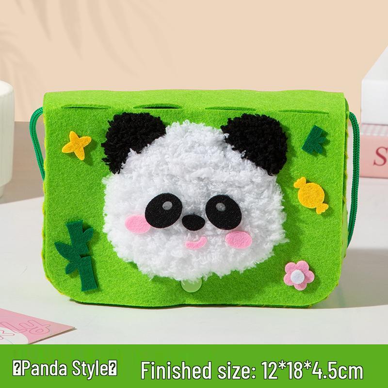 Cartoon Wool Embroidery Kit: Creative DIY Sewing for Kids Aged 3-6