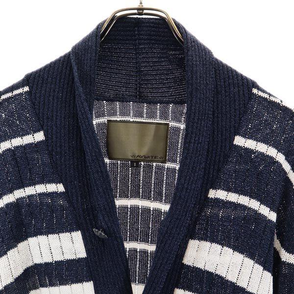 AYUITE Langärmiger Strick-Cardigan 1 Marine andere Concho-Knöpfe Herren Gebraucht