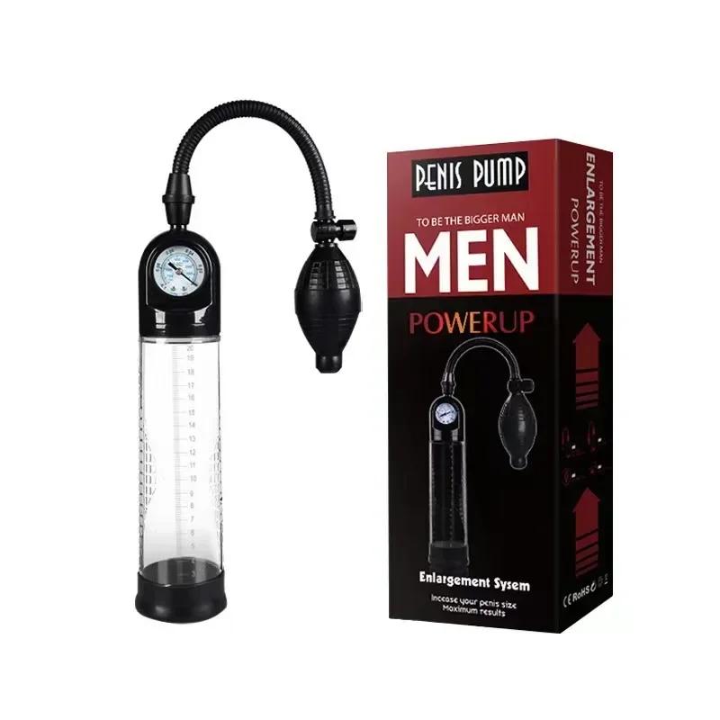 Penis Pump Sex Toys for Men Male Masturbator Penis Extender Vacuum Pump Penis Enlargement Enhancer Dick Trainer Massager Ring